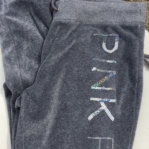 PINK blingy soft velour pants!!